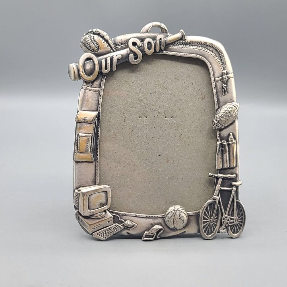 Our Son Pewter Sports 3.5x5 Picture Frame